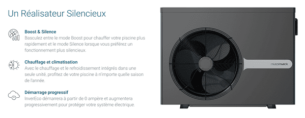 Spa et piscine à Montréal avec thermopompe InverEco.