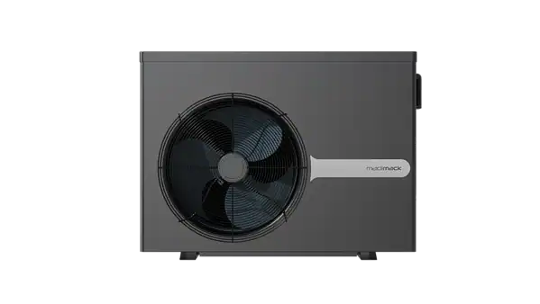 Pompe à chaleur InverEco pour piscine extérieure.