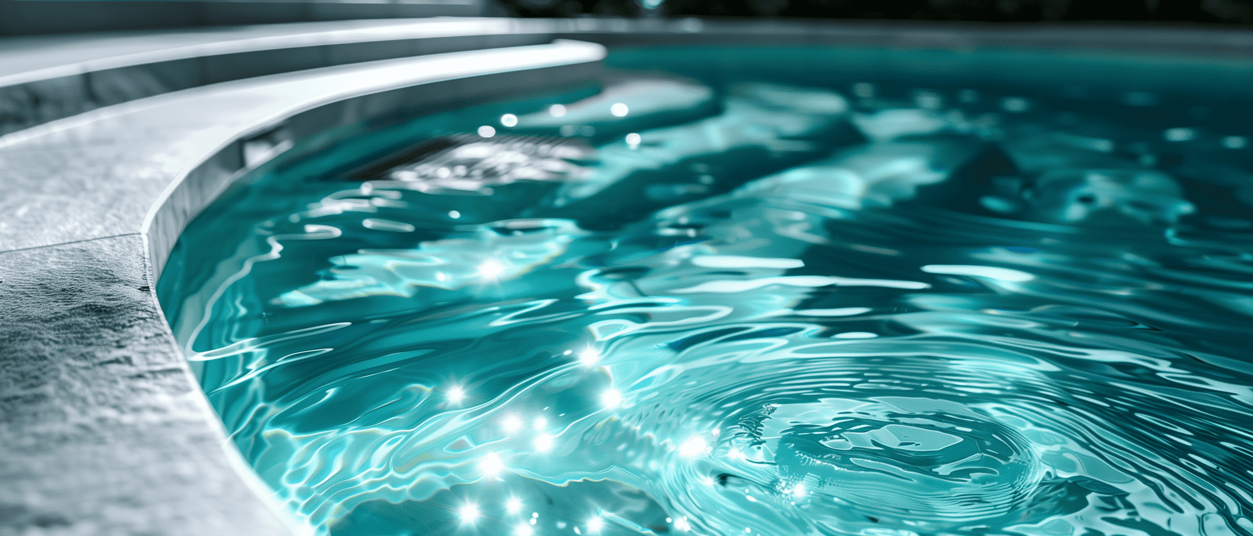 Balcon d'une piscine spa avec eau claire et éclatante.