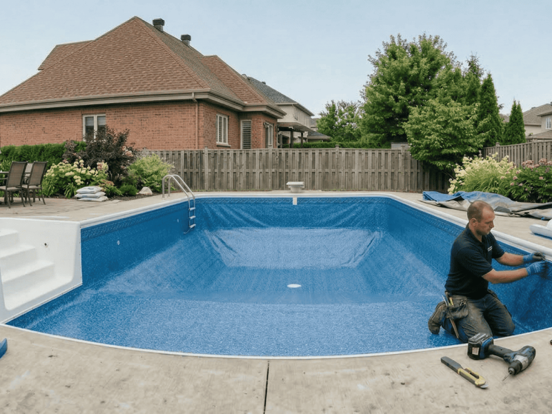 Piscine Spa Montréal - Rénovation et remise à neuf de piscine creusée.